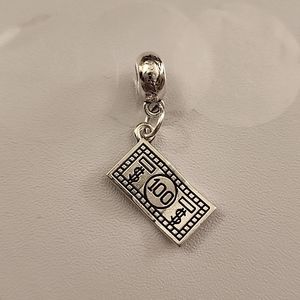 Fashionista $100 Dollar Bill Charm Will FIT Pandora and  European Systems